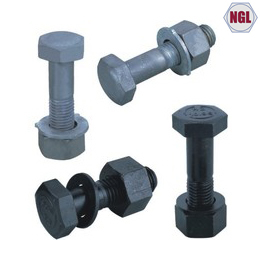 A325/A490 Type1 Heavy Hex Bolts Hot Dipped Galv. Black, Zp.
